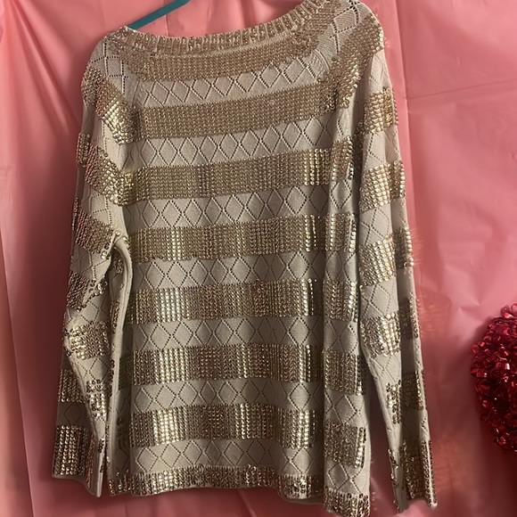 Kobi Halperin Melita 💯 Wool W/Gold Sequin Embellishments.Size XL. NWOT🔺FIRM🔺 - Picture 7 of 12